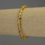Amber bracelet with smooth beads, 6-6.5 mm diameter, 18 mm length, stretch
