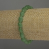 Nephrite Faceted Bead Bracelet, 10x6 mm Beads, 18 cm Length, Stretch