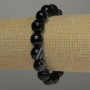 Faceted Agate Bead Bracelet, 12 mm diameter, 18 cm length, stretch