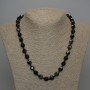Natural Stone Necklace Sun Obsidian, Faceted Beads, 10x9 mm ±, Length 50 cm ±