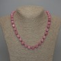 Rhodochrosite Necklace, Faceted 10x8 mm, 50 cm long with a clasp
