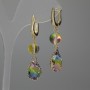 Opal Glass Earrings: Bead 8mm+-Drop 14x11mm+-, Length 42mm+