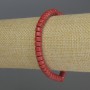 Coral Rondelle Bracelet, 6x4 mm, 18 cm Stretch
