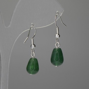 Chrysoprase Krala Earrings 12x8mm, length 30mm