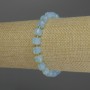 Moonstone (opalite) Faceted Cube Bracelet, 7 mm Diameter ±, 3 mm Beads ±, 18 cm Stretch