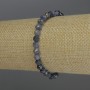 Sapphire Bracelet with Faceted Bead, 6 mm Diameter, 18 cm Stretch