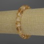 Citrine Rondelle Bracelet, diameter 10x6 mm, with 3 mm beads, length 18 cm stretch