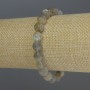 Labradorite bracelet smooth beads, diameter 8mm ±, length 18cm stretch