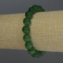 Chrysoprase bracelet with smooth beads, 10 mm diameter, 18 cm length, elastic