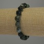Green Jasper Faceted Bracelet, 10x8 mm, 18 cm stretch