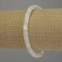 Mother-of-pearl Rondelle Bracelet, 6×2 mm diameter, 18 cm stretch