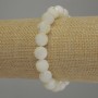 Mother of Pearl Bracelet - Smooth Bead, 10 mm Diameter, 18 cm Length, Stretch