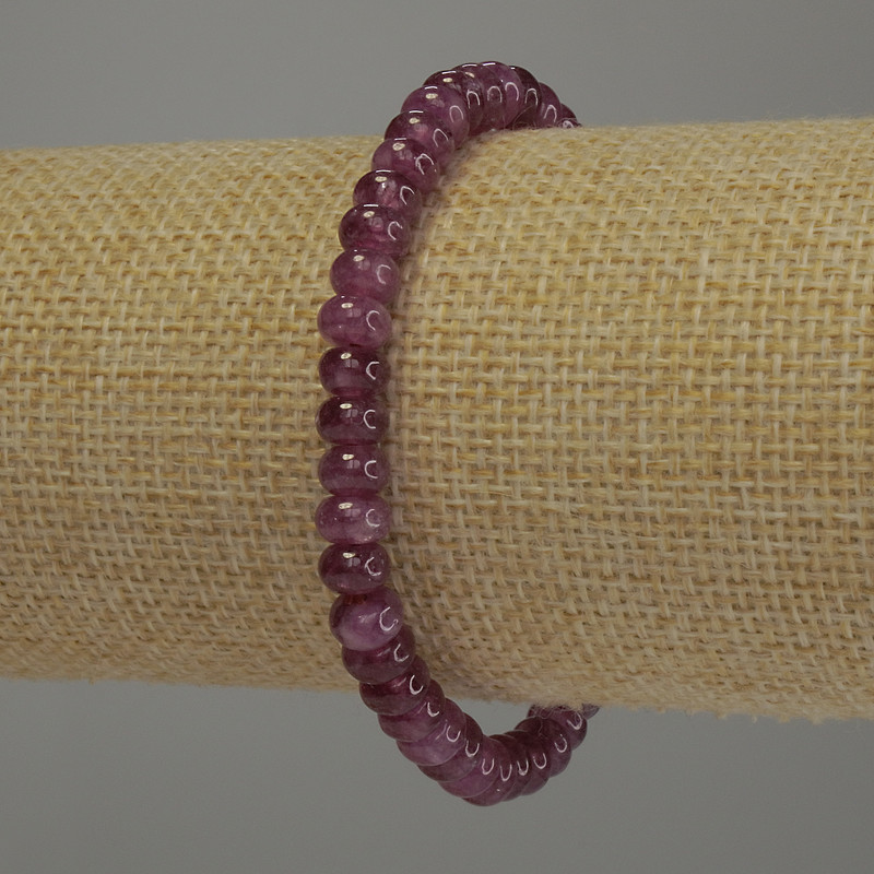 Tourmaline Rondelle Bracelet, 6x4 mm, 18 cm stretchy