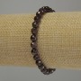 Garnet Bracelet with a Faceted Bead, 6 mm Diameter, 18 cm Stretch