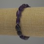 Amethyst Tumbled Bracelet, 16x10 mm diameter, 18 cm stretch