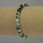 Stretch bracelet with faceted agate beads, 6 mm diameter, 18 cm length