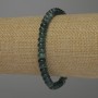 Green Aventurine Rondelle Bracelet, 6x4 mm beads, 18 mm length, stretch