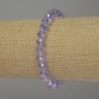 Bracelet with Czech crystal rondelle, 8x6 mm, 18 mm length, elastic