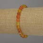Orange Agate Bracelet - Smooth Bead, 6 mm diameter, 18 cm stretch