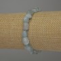 Aquamarine briolette bracelet, diameter 8-9×7 mm ±, length 18 cm stretch