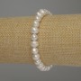 Bracelet of freshwater pearls, diameter 7–8×7 mm, length 18 cm (stretch)