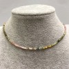 Tourmaline Necklace with Faceted 2 mm Cube, length 42–47 cm, with clasp and extender chain