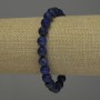 Lazurite bracelet with smooth beads, 8 mm diameter ±, 18 mm length ±, stretch