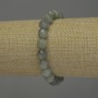 Labradorite Faceted Bead Bracelet, 8 mm Diameter, 18 cm Stretch