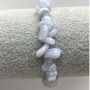 Blue Agate Chip Bracelet, 12×3 mm and 7×2 mm, length 18 cm ± stretch