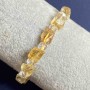 Bracelet Citrine Faceted 8-10x7mm +-, length 18mm +-, Czech Crystal 6x5mm +- stretch