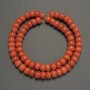 Orange Coral Beads (Artificial) Smooth Rondelle, 8x6mm, 40cm on Beading Thread