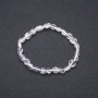 Bracelet of natural rock crystal on elastic, tumbled beads, bead size 7×9 mm (±), circumference 18 cm