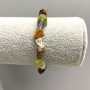 Bracelet 'Assortment' with unpolished stones, diameter 10-12×9 mm, length 18 cm +/- stretch