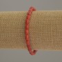 Bracelet with Coral Imitation — Barrel Beads, Diameter 6×4.5 mm, Length 18 cm, stretch