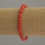 Coral Bracelet (Imitation) Barrel-shaped, 8×6 mm diameter, 18 cm length (stretch)