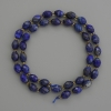 Natural Lazurite Beads, Faceted Seed Beads, 8×6 mm, with 3 mm beads, 39 cm long