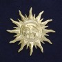 Brooch Sun gold-tone metal 68mm± on magnet