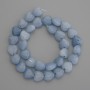Heart-shaped Aquamarine Beads, 12x12 mm diameter, 38 cm length on thread