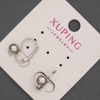 Xuping Rhodium 6x15mm Earrings