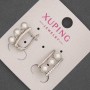Xuping Rhodium-Plated Earrings with Majorca Pearls, 8x16 mm