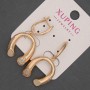 Xuping Earrings with White Crystals, Diameter 19mm, Length 39mm, 18K Gold Plating