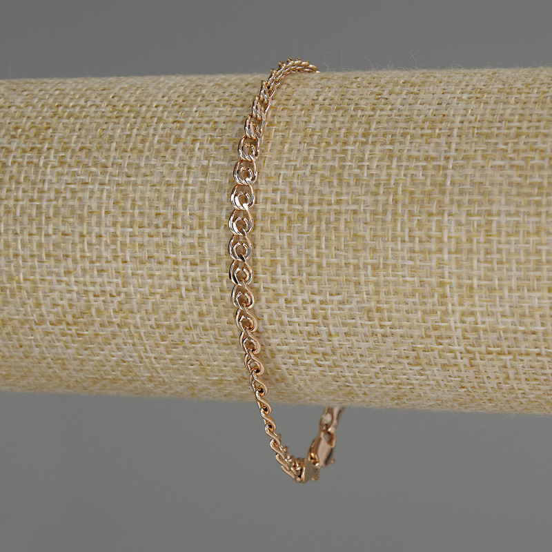 Bracelet Xuping 18K Gold Plating, diameter 4 mm, thickness 1.0 mm, length 19 cm