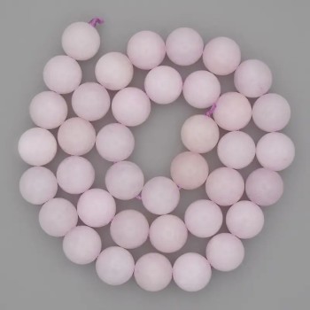 Kunzite Beads, Smooth Round Bead, 10mm Diameter, On Thread, 38cm Length