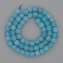 Aquamarine Beads, Faceted Cube, 7x7mm, 39 cm Length on Thread