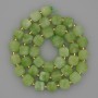 Beads from natural chrysoprase and olivine, faceted cubes, diameter 8x8mm±, seed beads 3mm±, length 37cm+