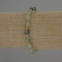 Prehnite bracelet with faceted beads, 8x6 mm ±, with 3 mm seed beads ±, 18 cm stretch