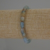 Blue Calcite Bracelet, Cylindrical Beads, Diameter 9x6 mm, Length 18 mm, Stretch
