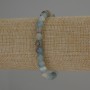 Blue Calcite Bracelet with Smooth Beads, 6mm Diameter, 18mm Length, Stretch