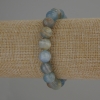 Blue Calcite Bracelet with Smooth Beads, 10 mm Diameter, 18 mm Length, Stretch