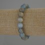 Blue Calcite Bracelet with Smooth Beads, 10 mm Diameter, 18 mm Length, Stretch